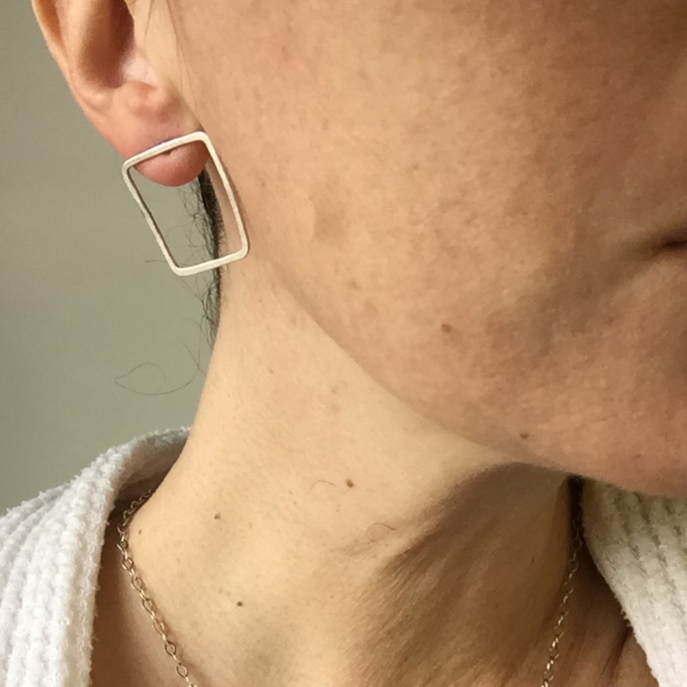 Handmade Geometric stud Earrings Mid CenturyModern